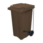 Plastični kontejner za otpad 240 litara sa pedalom - braon boja