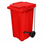 Plastični kontejner za otpad 240 litara sa pedalom - crvena boja
