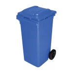 Plastični kontejner za smeće 120 L, plava boja – Meridian Group, dimenzije 480x530x990 mm