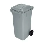 Plastični kontejner za smeće 120 L, siva boja – Meridian Group, dimenzije 480x530x990 mm