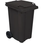 Plastični kontejner za smeće 240 L, crna boja – Meridian Group, dimenzije 585x730x1100 mm