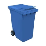 Plastični kontejner za smeće 360 L, plava boja – Meridian Group, dimenzije 620x865x1100 mm
