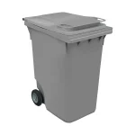 Plastični kontejner za smeće 360 L, siva boja – Meridian Group, dimenzije 620x865x1100 mm