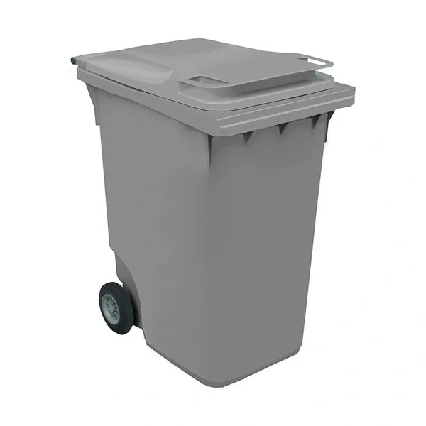 Plastični kontejner za smeće 360 L, siva boja – Meridian Group, dimenzije 620x865x1100 mm