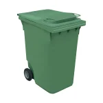 Plastični kontejner za smeće 360 L, zelena boja – Meridian Group, dimenzije 620x865x1100 mm